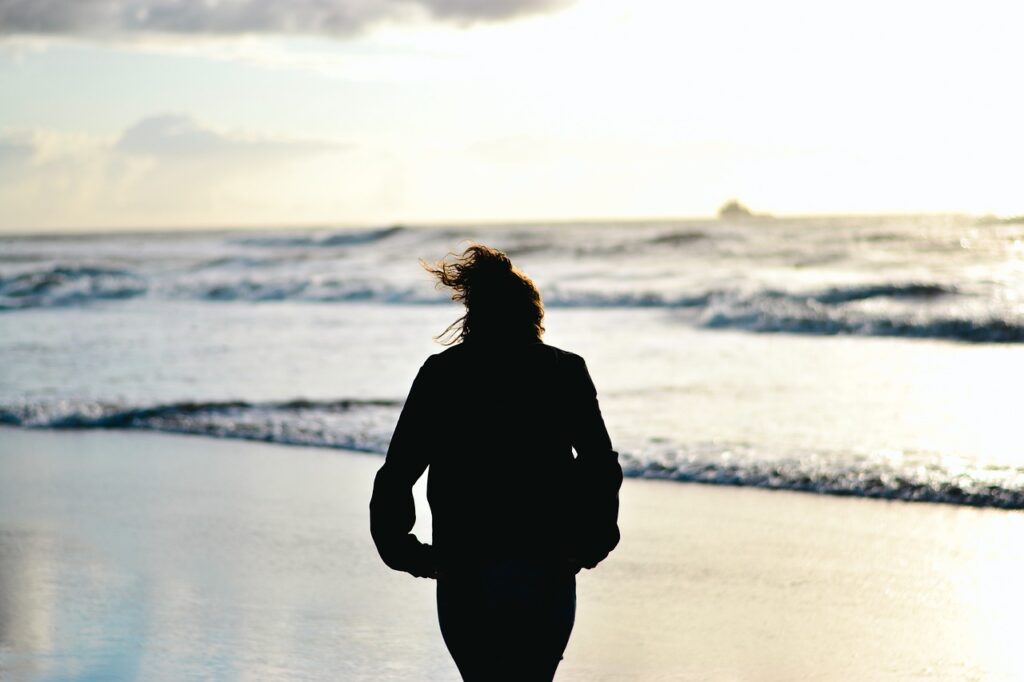 sunset, beach, woman, walk, sea, coast, outdoors, nature, vacation, leisure, sunset, woman, woman, woman, woman, woman